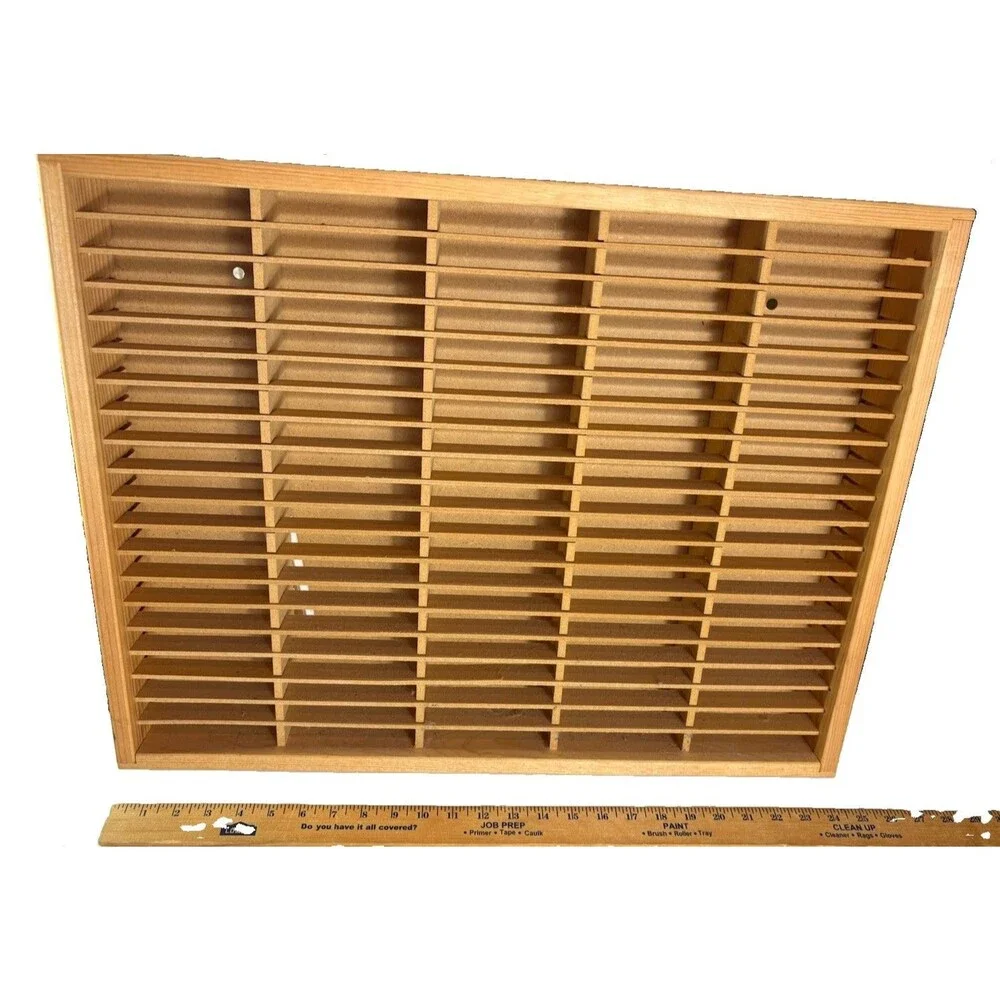 Vintage NAPA 100 Cassette Tape Display Holder Wood Countertop Organizer Rack